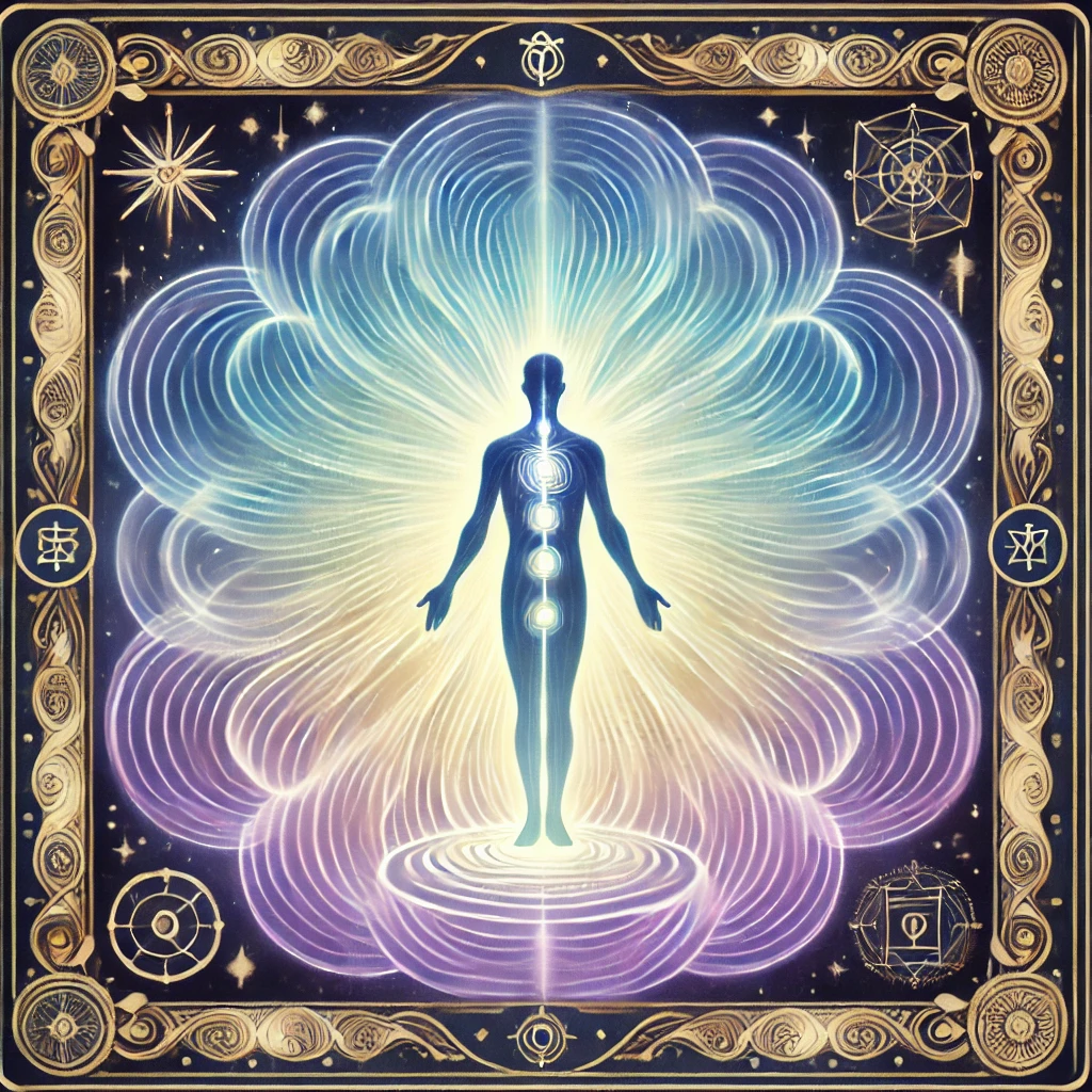 Karta tarota przedstawiająca energię i aurę człowieka – Czytanie aury