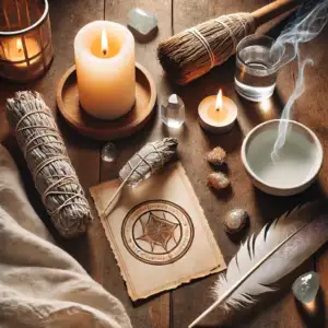 Ilustracja tarota z motywami wody i księżyca – Rytuał oczyszczenia