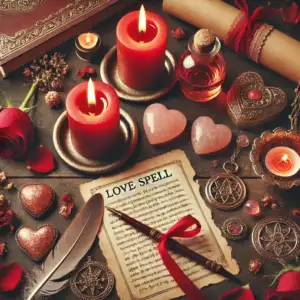 Karta tarota z symbolem serca i kwiatów – Rytuał przyciągania miłości