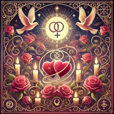 Karta tarota z symbolem serca i kwiatów – Rytuał przyciągania miłości