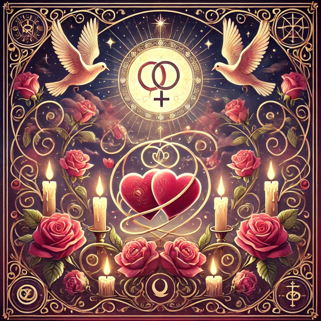 Karta tarota z symbolem serca i kwiatów – Rytuał przyciągania miłości