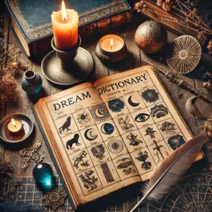 Symboliczna karta tarota przedstawiająca sny i podświadomość – Sennik